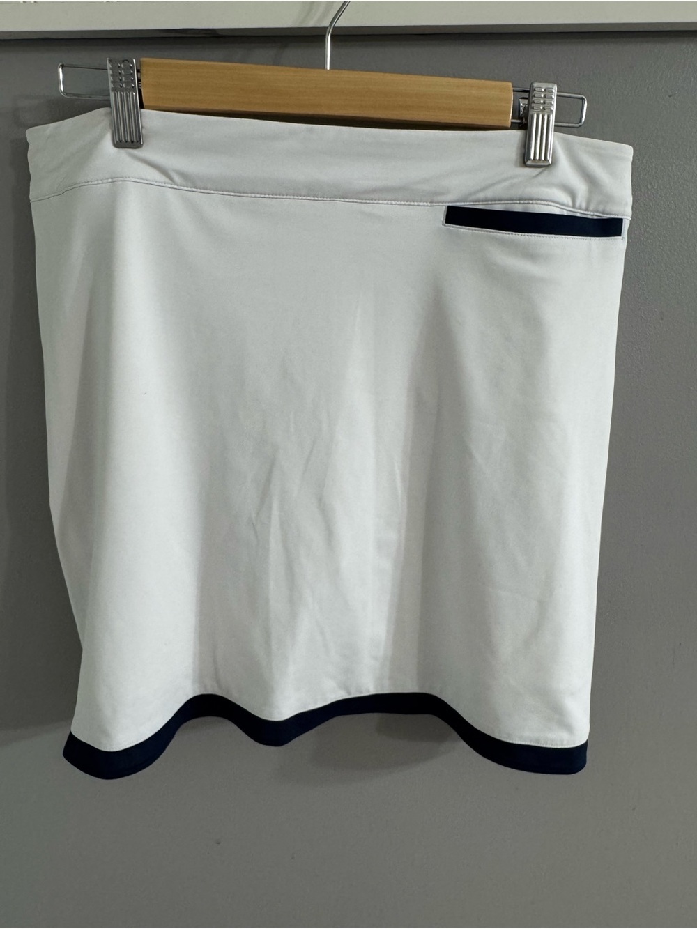Peter Millar White Tennis Skort with Navy Trim - Picture 2 of 8